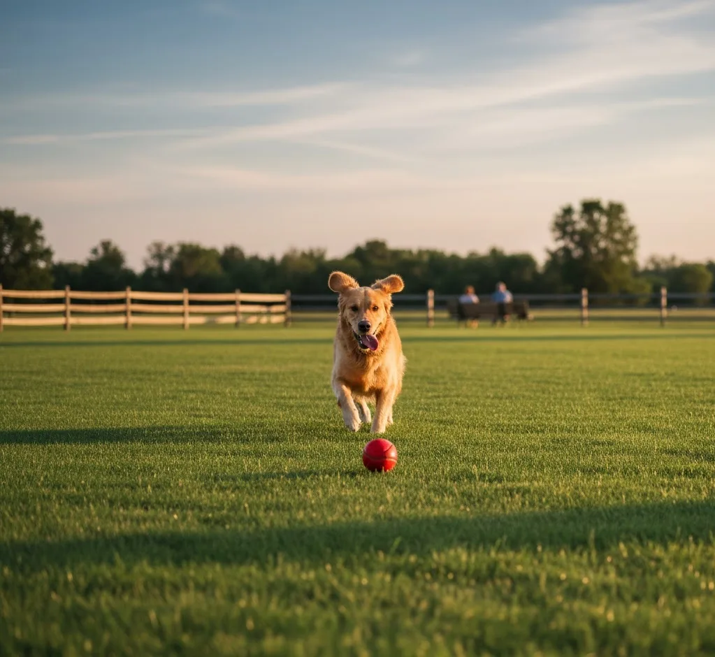 Eingezäunte Hundewiese in Otterndorf